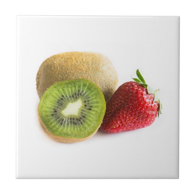 Azulejo De Cerâmica Morango e kiwi (Frente)