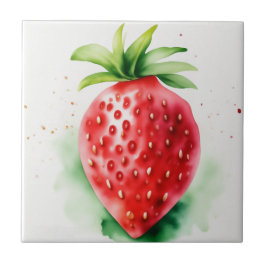 Azulejo De Cerâmica Morango Vibrante