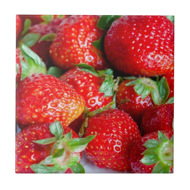 Azulejo De Cerâmica Morangos (Frente)