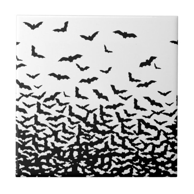 Azulejo De Cerâmica Morcegos! Morcegos! (Frente)