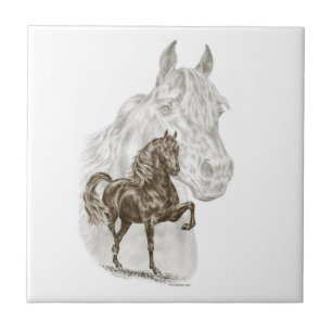 Azulejo De Cerâmica Morgan Horse Art