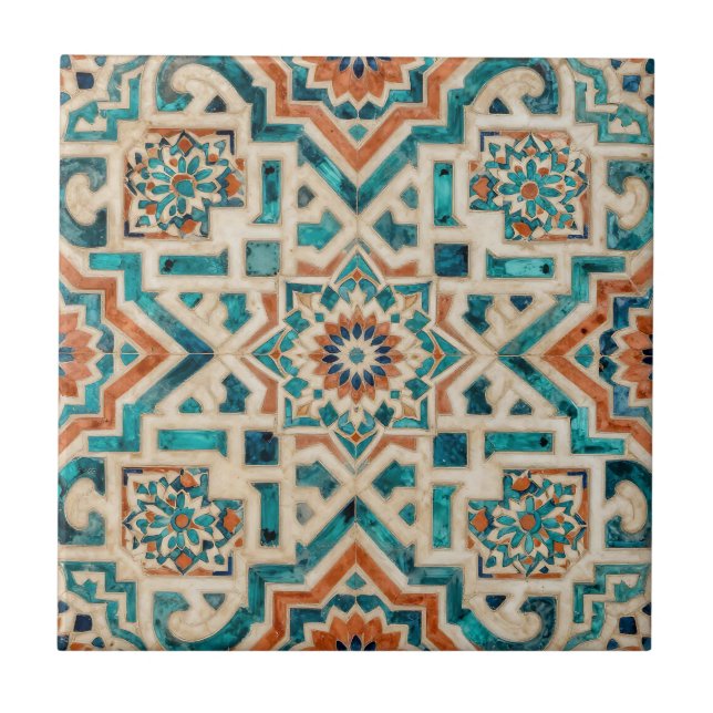 Azulejo De Cerâmica Moroccan Mosaic Pattern (Frente)