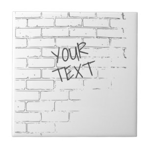 AZULEJO DE CERÂMICA MORRE A PAREDE BRICK BRANCA COM GRAFITE. PESSOAL