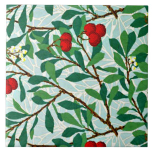 Azulejo De Cerâmica Morris - Arbatus, vermelho de baga, padrão famoso