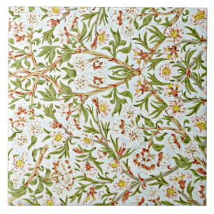 Azulejo De Cerâmica Morris - Padrão de Flor Delicada