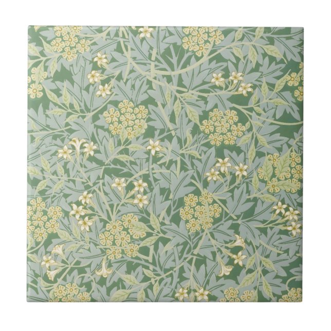 Azulejo De Cerâmica Morris Vine e Jasmine Garden Flower Classic (Frente)
