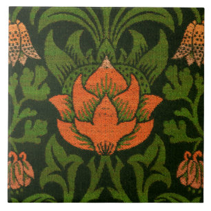 Azulejo De Cerâmica Morris - Violeta e Columbine