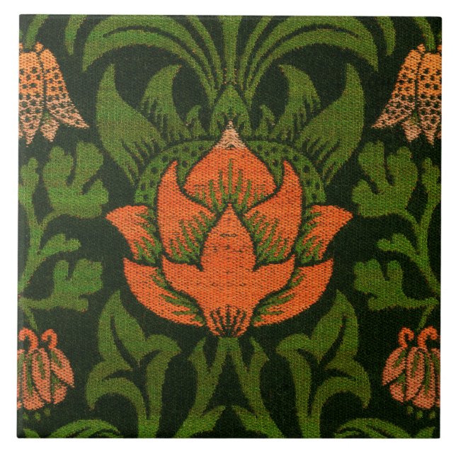 Azulejo De Cerâmica Morris - Violeta e Columbine  (Frente)