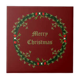 Azulejo De Cerâmica Morte de Natal Gótica Personalizada