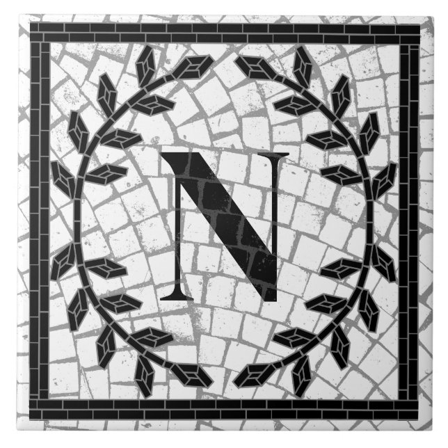 Azulejo De Cerâmica Mosaic Print Monogram (Frente)