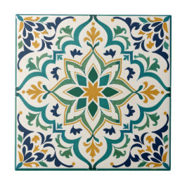 Azulejo De Cerâmica Mosaico Andaluz Argelino Luxo Geométrico