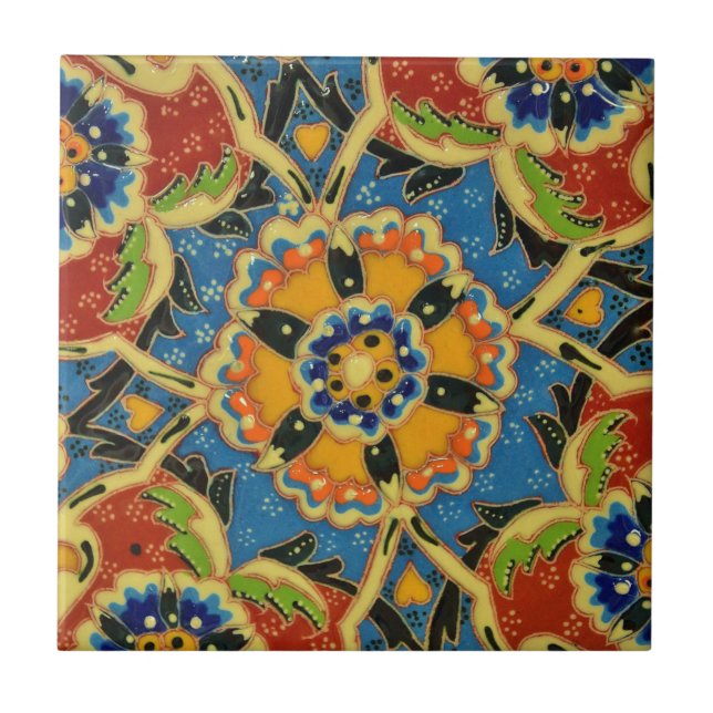 Azulejo De Cerâmica Mosaico das flores (Frente)