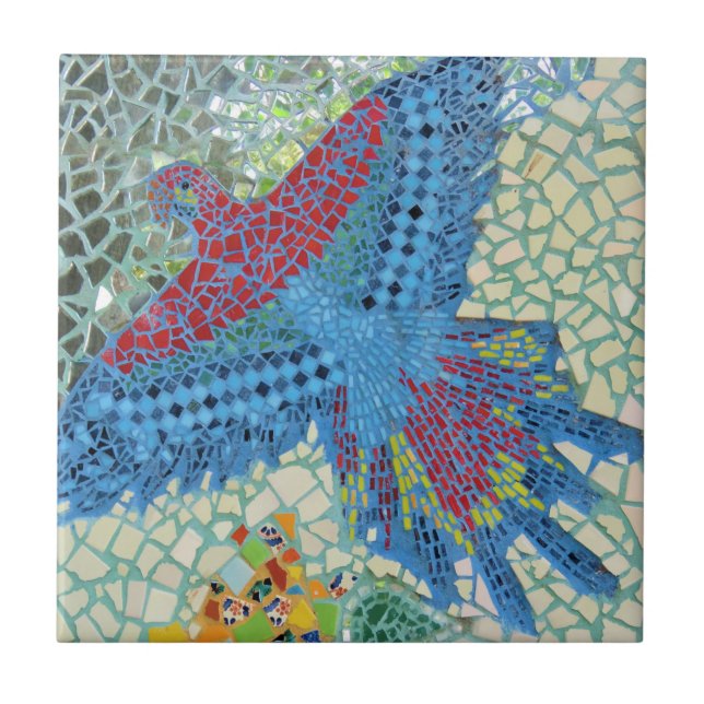 Azulejo De Cerâmica Mosaico de aves (Frente)