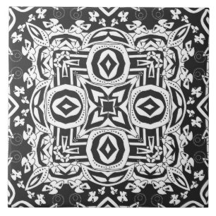Azulejo De Cerâmica mosaico de decoração branco preto Abstrato moder