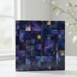 Azulejo De Cerâmica Mosaico de Estrelas da Galáxia da Meia-Noite