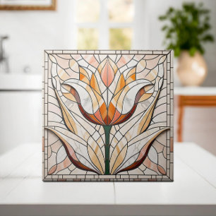 Azulejo De Cerâmica Mosaico de flor de tulipa - Pastas quentes