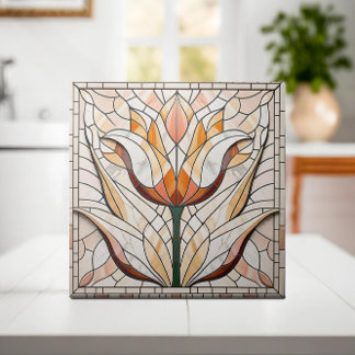 Azulejo De Cerâmica Mosaico de flor de tulipa - Pastas quentes