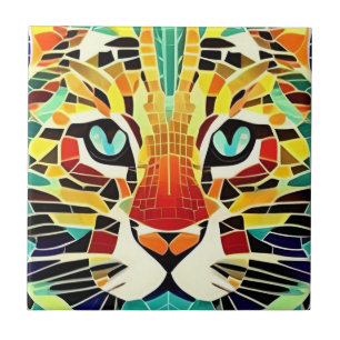Azulejo De Cerâmica Mosaico de gato, vozes gatinhos bonitas multicolor