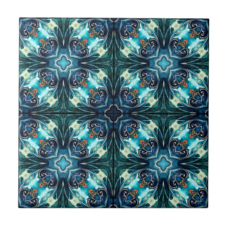 Azulejo De Cerâmica Mosaico de Lanterna Safira