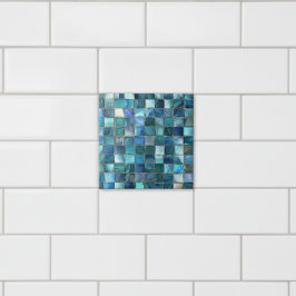 Azulejo De Cerâmica Mosaico de Vidro Azul Aqua Costeiro