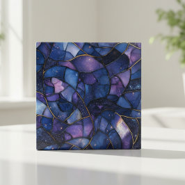Azulejo De Cerâmica Mosaico de Vidro Manchado da Galáxia da Meia-Noite