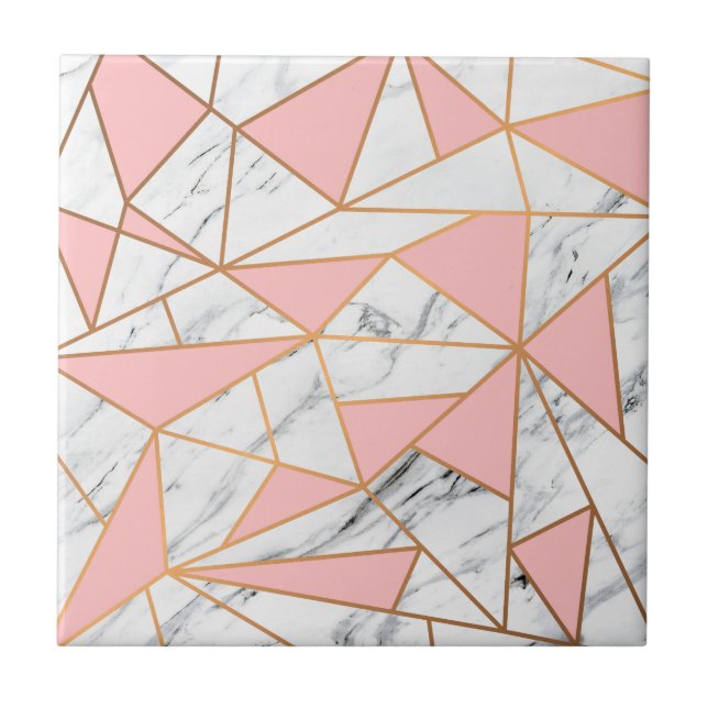 Azulejo De Cerâmica Mosaico do Ouro Marble (Frente)