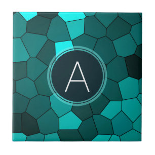 Azulejo De Cerâmica Mosaico do vitral da cerceta do Aqua