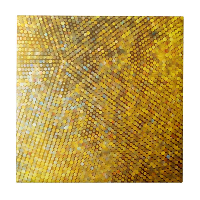 Azulejo De Cerâmica Mosaico Dourado com brilho (Frente)