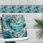 Azulejo De Cerâmica Mosaico Espiral Onda Oceânica<br><div class="desc">Mosaico Espiral Onda Oceânica</div>