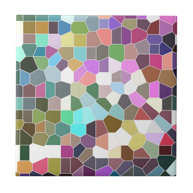 Azulejo De Cerâmica Mosaico Flor (Frente)