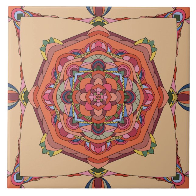 Azulejo De Cerâmica Mosaico Mandela Design nº 6 (Frente)