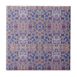 Azulejo De Cerâmica Mosaico marroquino inspirou bege azul design