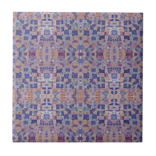 Azulejo De Cerâmica Mosaico marroquino inspirou bege azul design