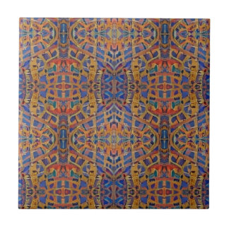Azulejo De Cerâmica Mosaico marroquino multicolorido dourado geométric