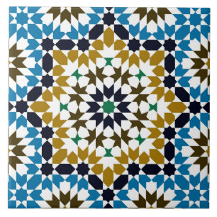 Azulejo De Cerâmica Mosaico Marroquino Padrão Geométrico Tradicional