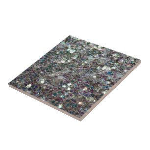 Azulejo De Cerâmica Mosaico prateado colorido brilhante