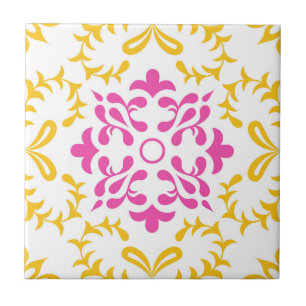 Azulejo De Cerâmica Mosaico Rosa Português Mediterrâneo 