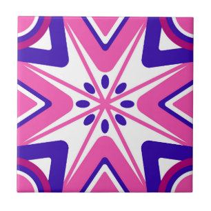 Azulejo De Cerâmica Mosaico Rosa Português Mediterrâneo 