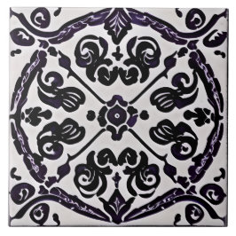 Azulejo De Cerâmica Mosaico Simulado, Estilo Preto e Branco de Marroco