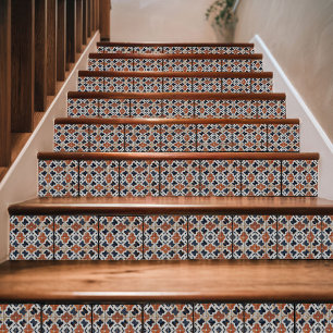 Azulejo De Cerâmica Mosaico tradicional marroquino azul & Terracotta