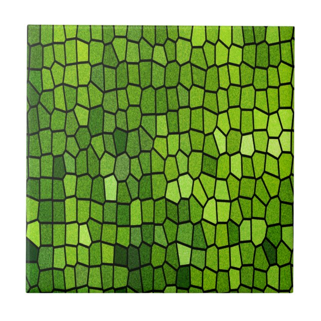 Azulejo De Cerâmica Mosaico Verde (Frente)