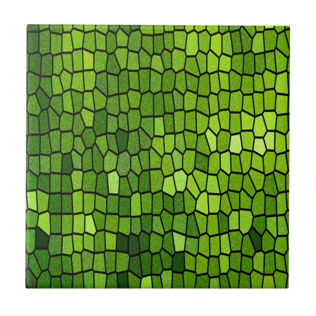 Azulejo De Cerâmica Mosaico Verde (Frente)