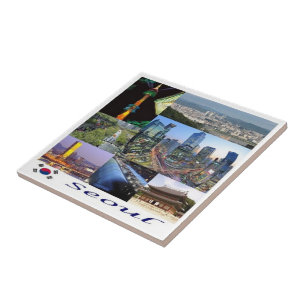 Azulejo De Cerâmica Mosaico zKR008 SEOUL, Coreia do Sul, Ásia,