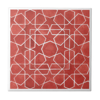 Azulejo De Cerâmica Mosaïque marocaine rouge ROSETTE