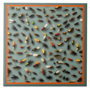 Azulejo De Cerâmica Moscas de Pesca