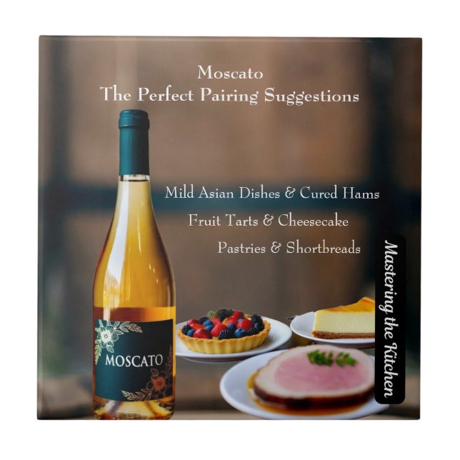 Azulejo De Cerâmica Moscato Wine Pairing Guide/Mastering the Kitchen (Frente)