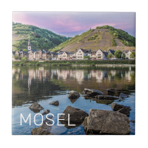 Azulejo De Cerâmica Moselle Ediger Eller Sunset River Cochem Souvenir