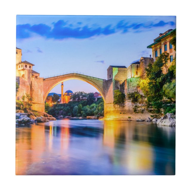 Azulejo De Cerâmica Mostar Bósnia e Herzegovina (Frente)