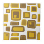 Azulejo De Cerâmica Mostarda Moderna de médio Século Dourada Praça Mar<br><div class="desc">design de inspiração moderna do século médio com padrão de quadrados retrorreflectores em uma paleta colorida de mostarda ouro com sotaques castanhos em fundo branco. Design simples e limpo moderno. Crie seu próprio padrão personalizado carregando uma nova imagem ou use o botão "contate este designer" para obter ajuda. Para criar...</div>