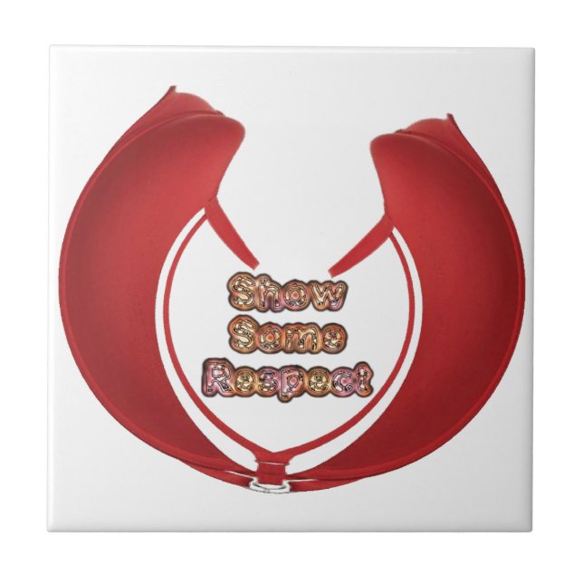 Azulejo De Cerâmica Mostrar alguma respeito à Impressão de arte (Frente)